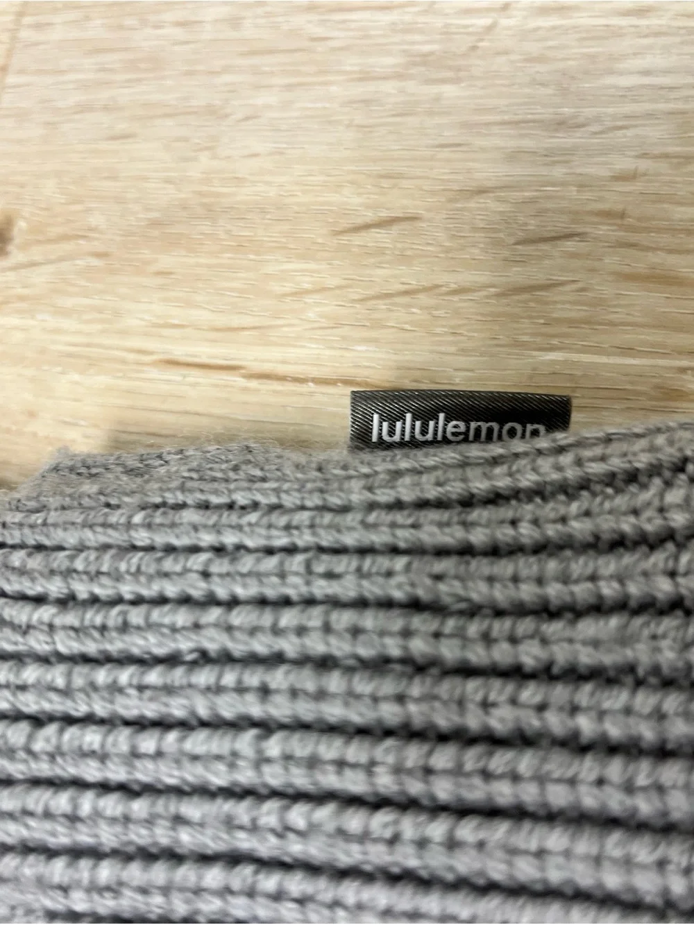 lululemon athletica Men's Light Gray Ribbed Cuffed Beanie